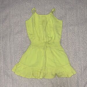 Neon Yellow Ruffle Hem dress